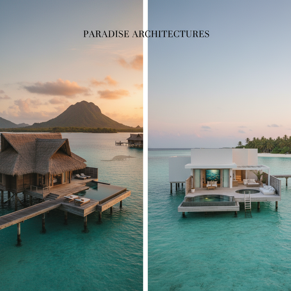 Indonesia overwater villa vs Maldives comparison